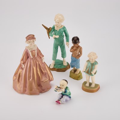 Lot 194 - FIVE ROYAL WORCESTER FIGURES BY DOUGHTY