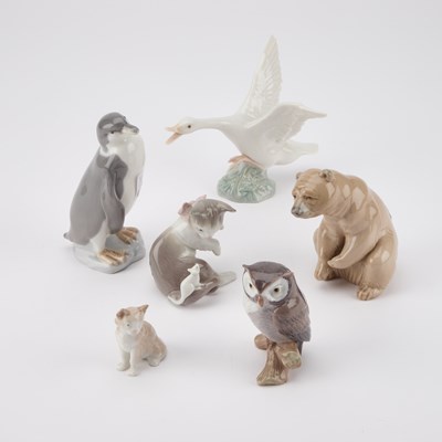 Lot 294 - SIX LLADRO MODELS OF ANIMALS