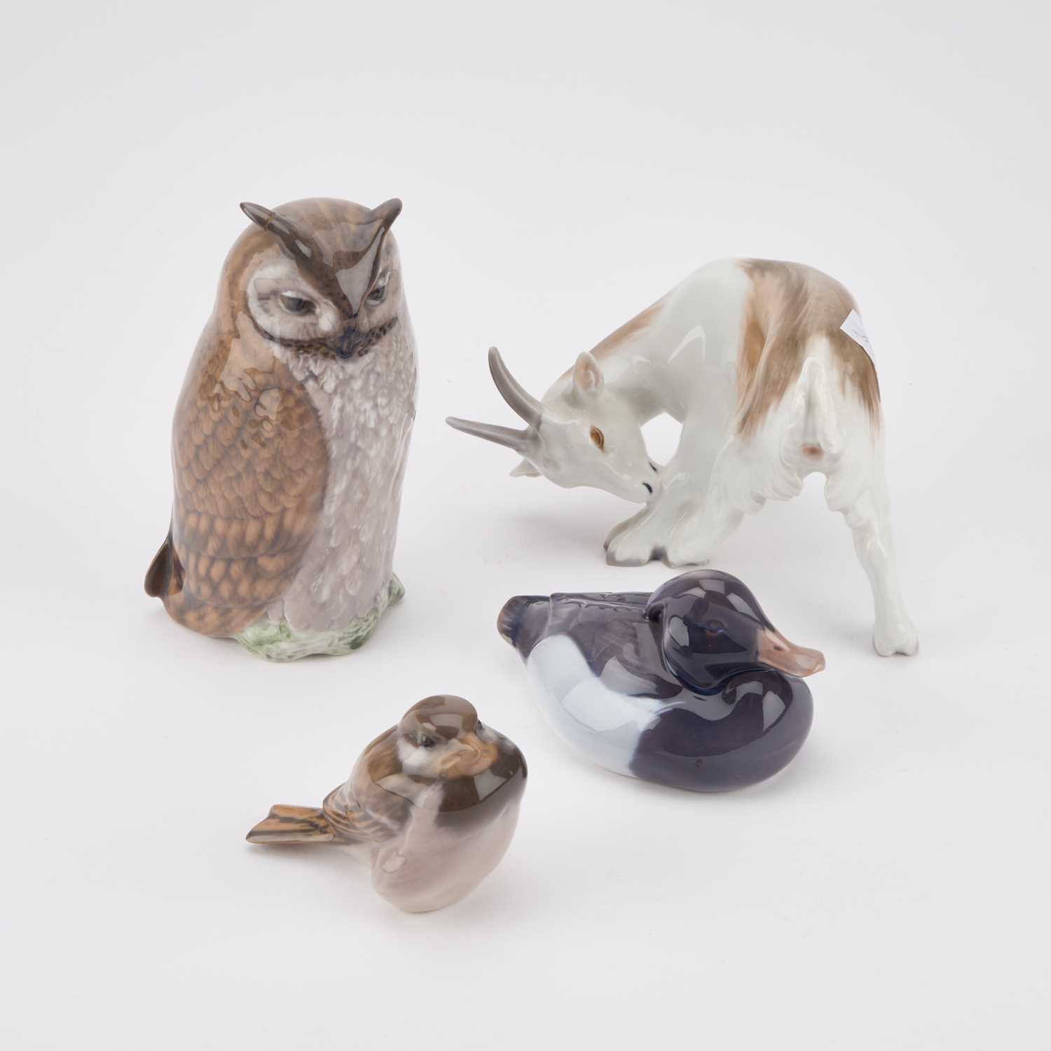 Lot 260 - FOUR ROYAL COPENHAGEN MODELS OF ANIMALS