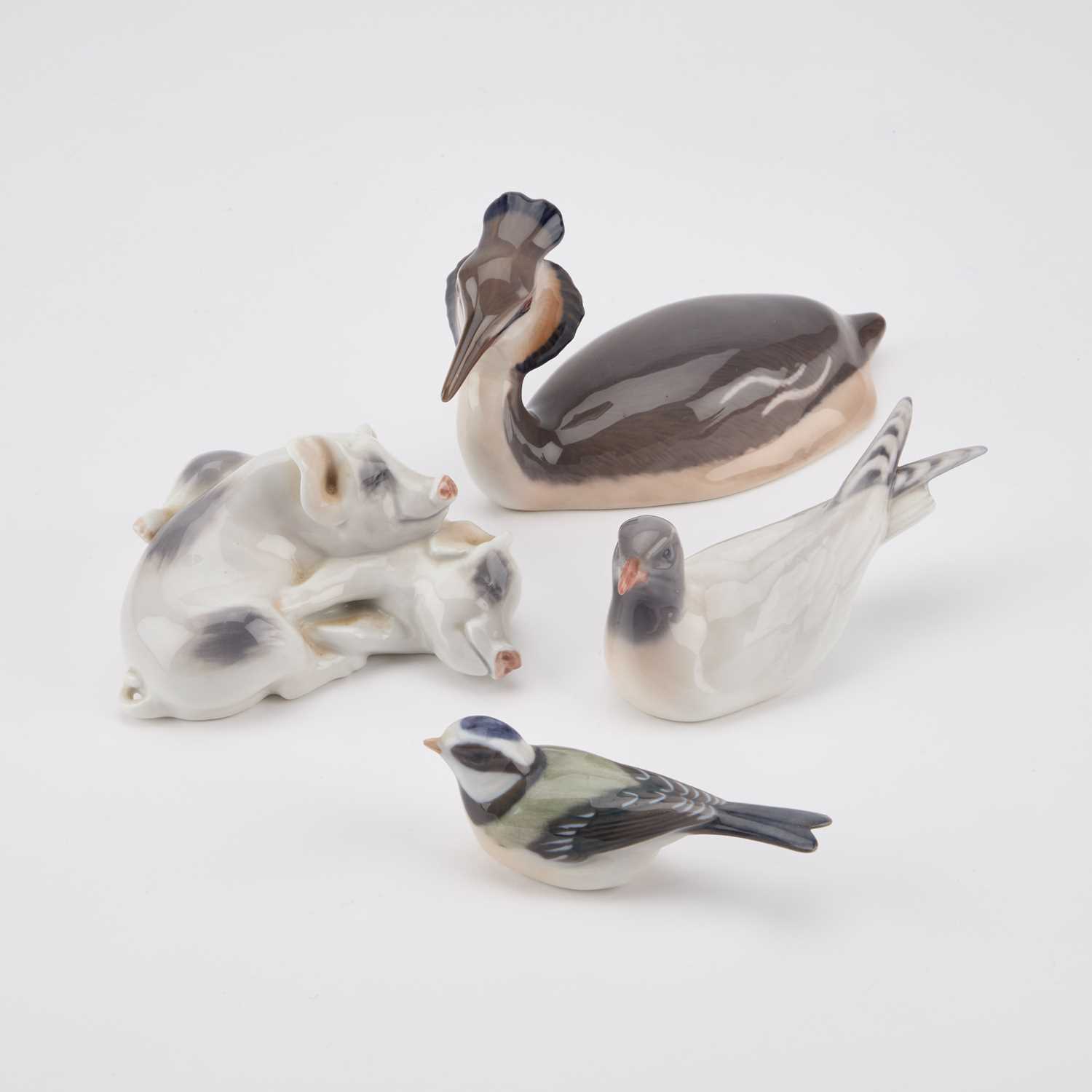 Lot 264 - FOUR ROYAL COPENHAGEN MODELS OF ANIMALS