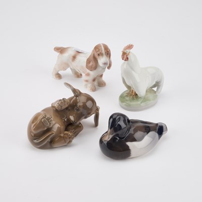 Lot 266 - FOUR ROYAL COPENHAGEN MODELS OF ANIMALS