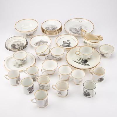 Lot 414 - A COLLECTION OF BAT PRINTED CHINA