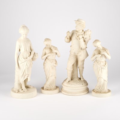 Lot 408 - FOUR VICTORIAN PARIAN FIGURES