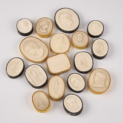 Lot 804 - A COLLECTION OF SEVENTEEN PLASTER INTAGLIOS