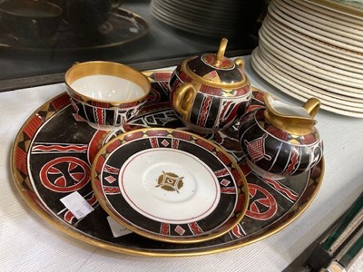 Lot 215 - AN ART DECO LIMOGES CABERET SET