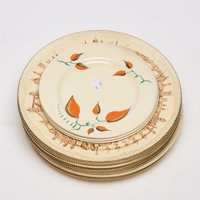 Lot 214 - ELEVEN CLARICE CLIFF PLATES