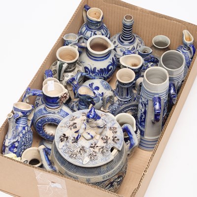 Lot 327 - A COLLECTION OF GERMAN SALT-GLAZED STONEWARE