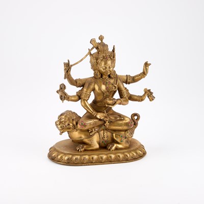 Lot 666 - A BRONZE BUDDHA