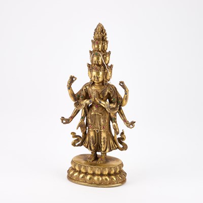 Lot 656 - A BRONZE BUDDHA