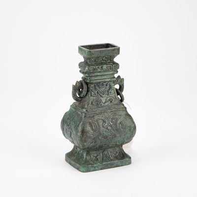 Lot 670 - A CHINESE BRONZE ARCHAIC STYLE VASE