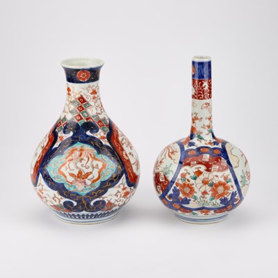 Lot 649 - TWO JAPANESE IMARI VASES