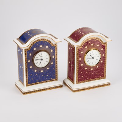 Lot 870 - TWO SPODE LIMITED EDITION MANTEL CLOCKS