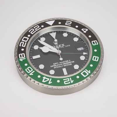 Lot 401 - AN ADVERTISING WALL CLOCK, SIGNED ROLEX OYSTER PERPETUAL DATE