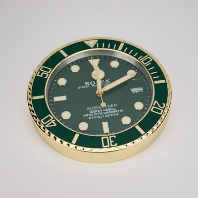 Lot 892 - AN ADVERTISING WALL CLOCK, SIGNED ROLEX OYSTER PERPETUAL DATE