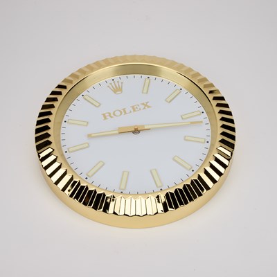 Lot 893 - AN ADVERTISING WALL CLOCK, SIGNED ROLEX