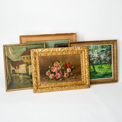 Lot 978 - FIVE EUROPEAN SCHOOL OILS