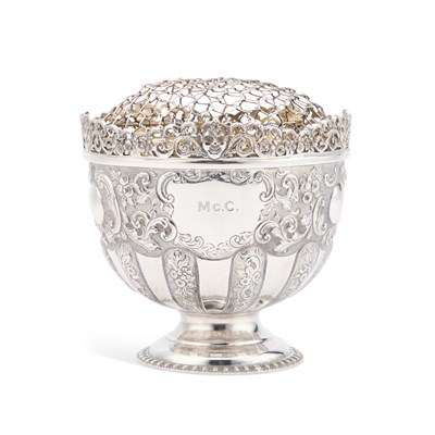 Lot 395 - A VICTORIAN SILVER ROSE BOWL