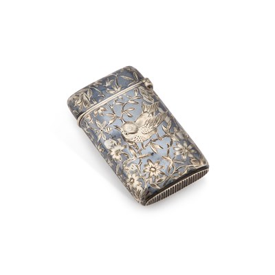 Lot 266 - A FRENCH AESTHETIC MOVEMENT SILVER AND NIELLO VESTA CASE, CIRCA 1880