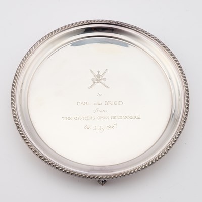 Lot 324 - TWO 20TH CENTURY SILVER WAITERS