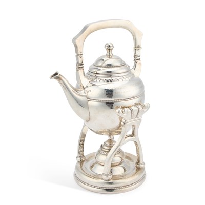 Lot 243 - A DANISH SILVER SPIRIT KETTLE ON STAND