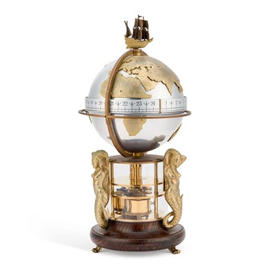 Lot 706 - ST. JAMES HOUSE CO., LONDON, A MERIDIAN GLOBE CLOCK