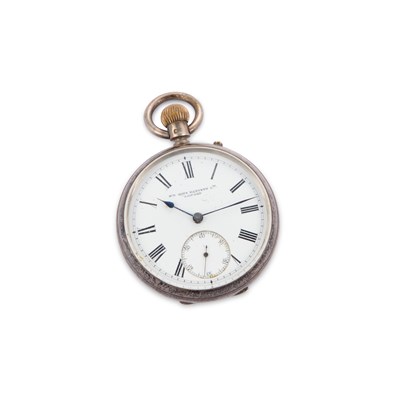 Lot 333 - A SILVER OPEN-FACE POCKET WATCH