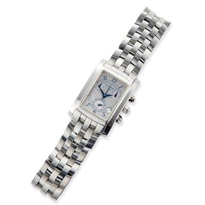 Lot 533 - A GENT'S STEEL LONGINES DOLCE VITA CHRONOGRAPH BRACELET WATCH