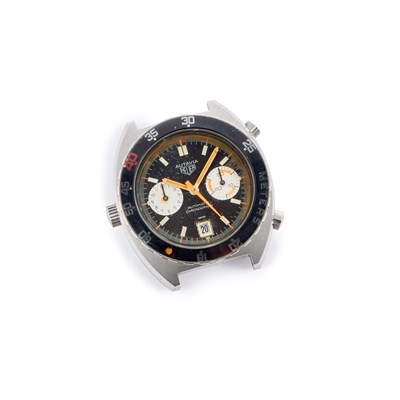 Lot 550 - A GENT'S STEEL HEUER AUTAVIA CHRONOGRAPH WATCH HEAD