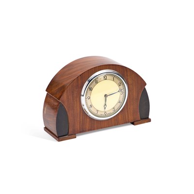 Lot 415 - AN ART DECO WALNUT MANTEL CLOCK BY SMITHS ENGLISH CLOCKS