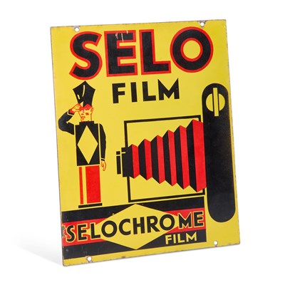 Lot 687 - A SELO FILM ENAMEL ADVERTISING SIGN