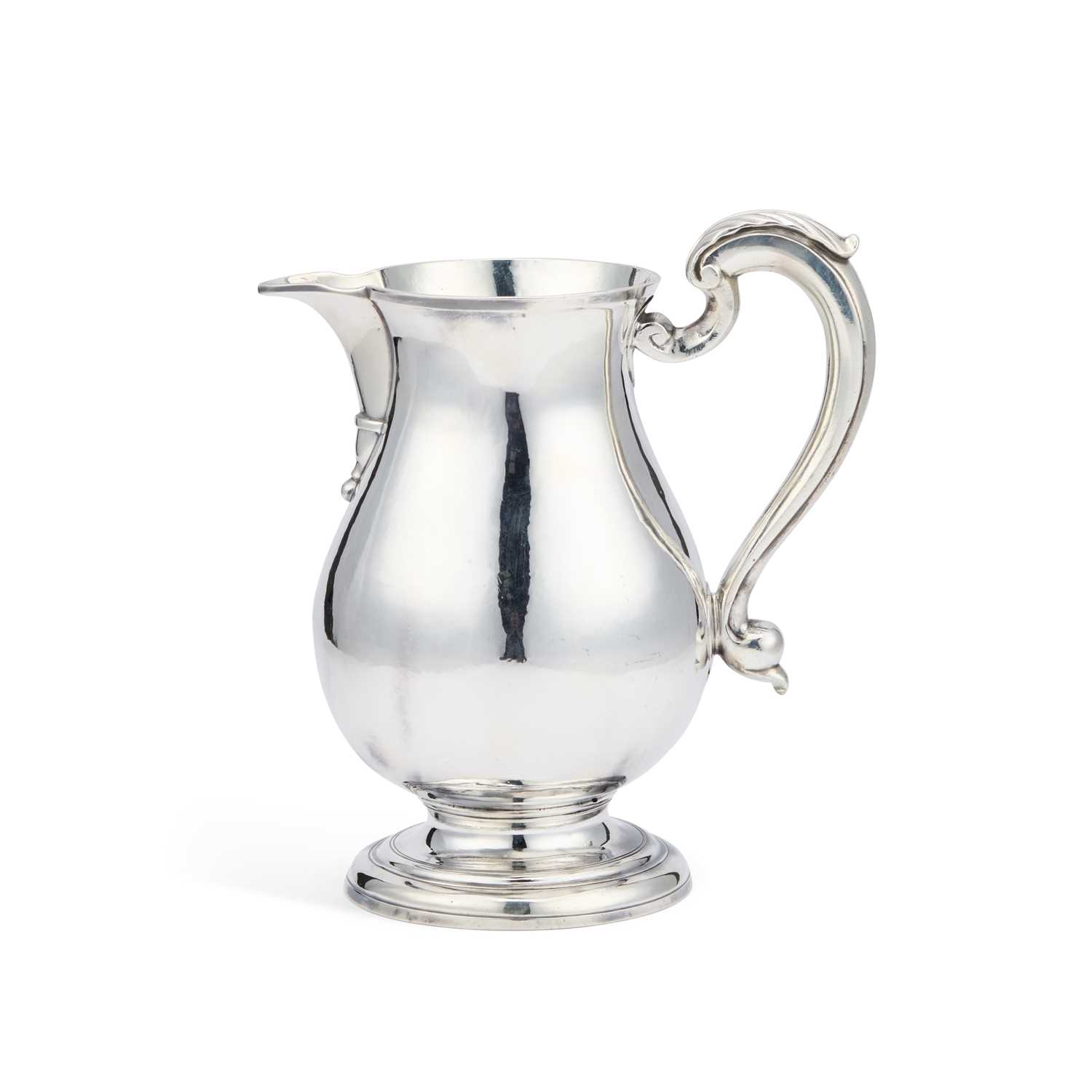 Lot 410 - A GEORGE II SILVER BEER JUG