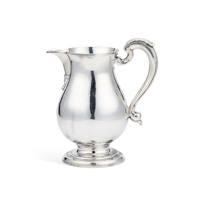 Lot 410 - A GEORGE II SILVER BEER JUG