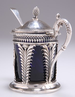 Lot 1125 - A LATE 18TH CENTURY FRENCH SILVER MUSTARD POT