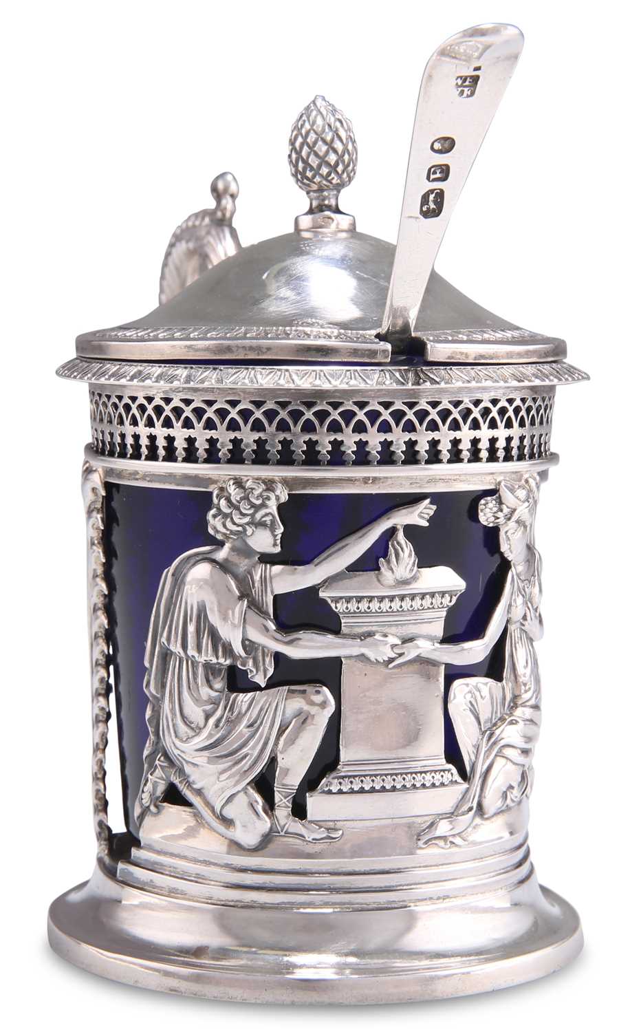 Lot 1125 - A LATE 18TH CENTURY FRENCH SILVER MUSTARD POT