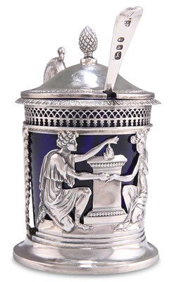 Lot 1125 - A LATE 18TH CENTURY FRENCH SILVER MUSTARD POT