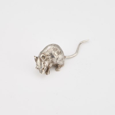 Lot 235 - AN ELIZABETH II CAST SILVER MODEL OF A MOUSE