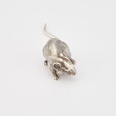 Lot 235 - AN ELIZABETH II CAST SILVER MODEL OF A MOUSE