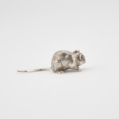 Lot 235 - AN ELIZABETH II CAST SILVER MODEL OF A MOUSE