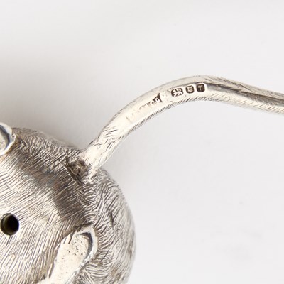 Lot 235 - AN ELIZABETH II CAST SILVER MODEL OF A MOUSE