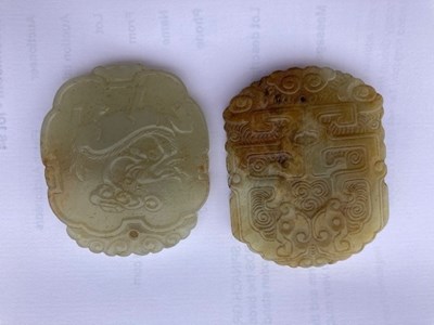 Lot TWO CHINESE JADE PENDANTS