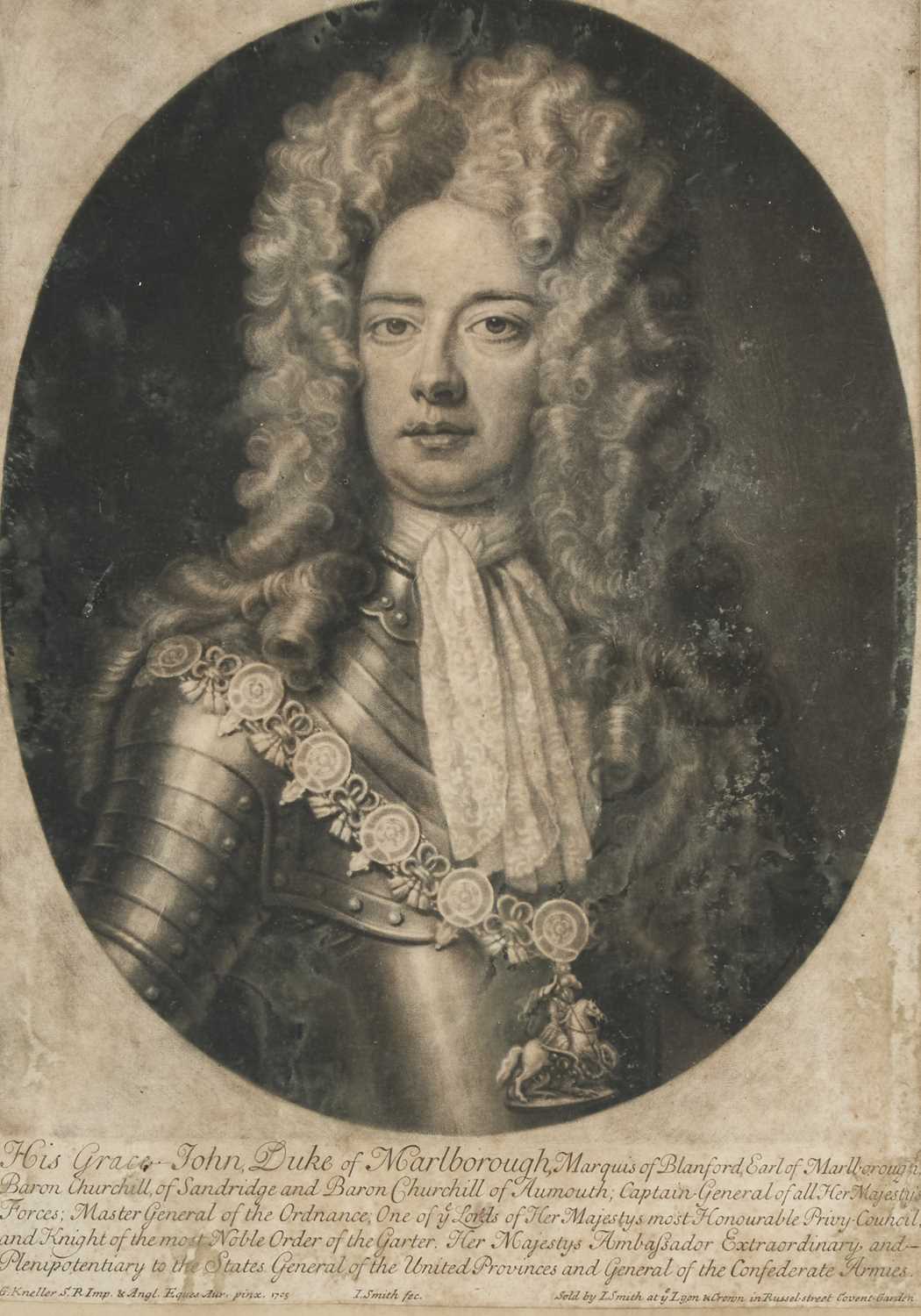 Lot 578 - EARLY 18TH CENTURY MEZZOTINT AFTER KNELLER