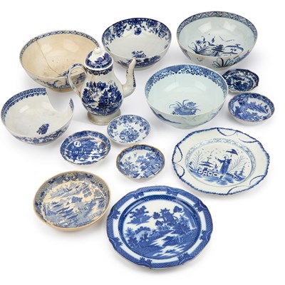 Lot 99 - A COLLECTION OF 18TH CENTURY AND LATER BLUE AND WHITE