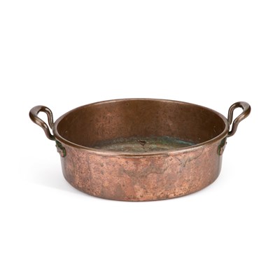 Lot 126 - A VICTORIAN COPPER CREAM PAN