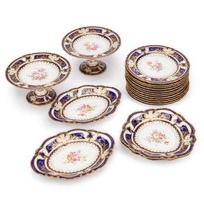 Lot 39 - A ROYAL CROWN DERBY DESSERT SERVICE, DATE CODE FOR 1907