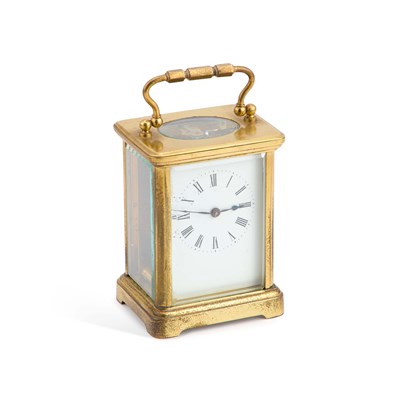 Lot 262 - A BRASS-CASED CARRIAGE CLOCK, EARLY 20TH CENTURY