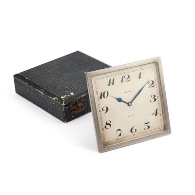 Lot 403 - AN ETERNA 8 DAY TABLE CLOCK