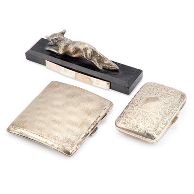 Lot 236 - AN ELIZABETH II CAST SILVER MODEL OF A FOX