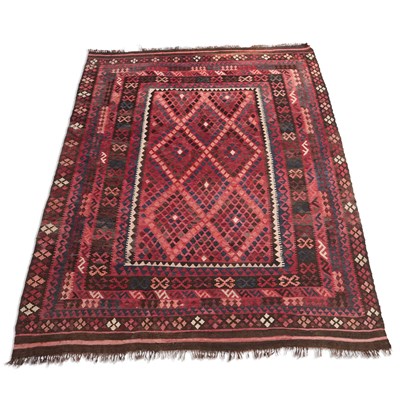 Lot 712 - AN AFGHAN KELIM CARPET