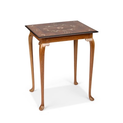 Lot 290 - A CONTINENTAL FLORAL MARQUETRY OCCASIONAL TABLE