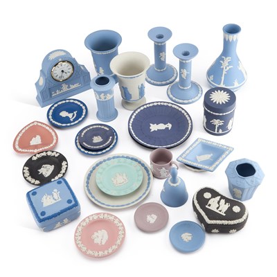 Lot 108 - A LARGE COLLECTION OF WEDGWOOD JASPERWARE